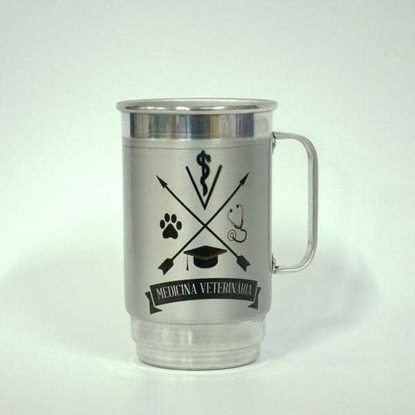 Caneca de alumínio colorida
